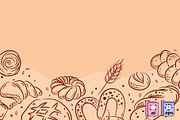 Bakery Hand-drawn Stroke Background, a Pattern Graphic by MISS CHATZ (Thumbnail 2 of 3)