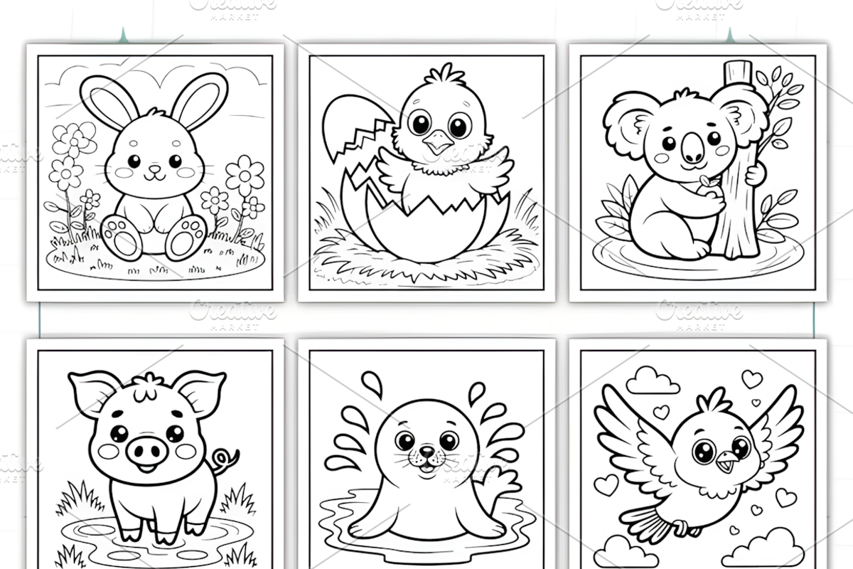 Kawaii Animals Coloring Book for Kid, an Animal Illustration by Ink Gallery (Photo 4 of 4)