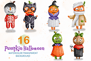 Halloween Pumpkin Charecter, a Decorative Illustration by Apixsala (Thumbnail 7 of 15)