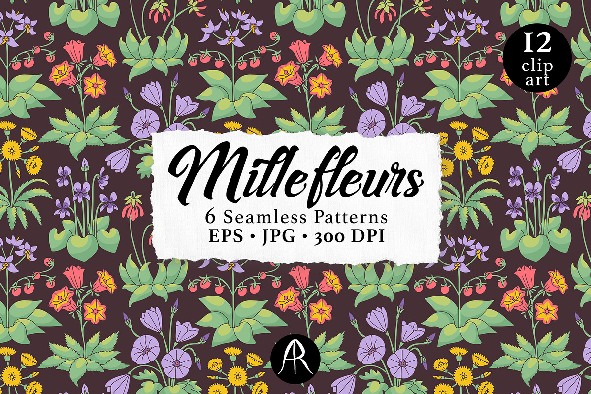 Tenerife Floral Millefleurs Patterns, a Pattern Graphic by Rose Design (Photo 1 of 10)
