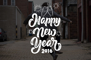 New Year Lettering Overlays