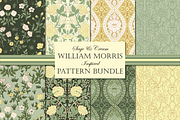 William Morris Style Patterns - Sage, a Pattern Graphic by RachelStudio (Thumbnail 1 of 10)