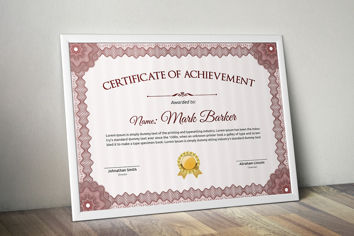 Certificate Word | PSD | AI, a Stationery Template by Curve Design (Photo 2 of 4)