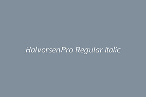 HalvorsenPro Regular Italic