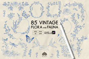 Vintage Flora and Fauna + Procreate