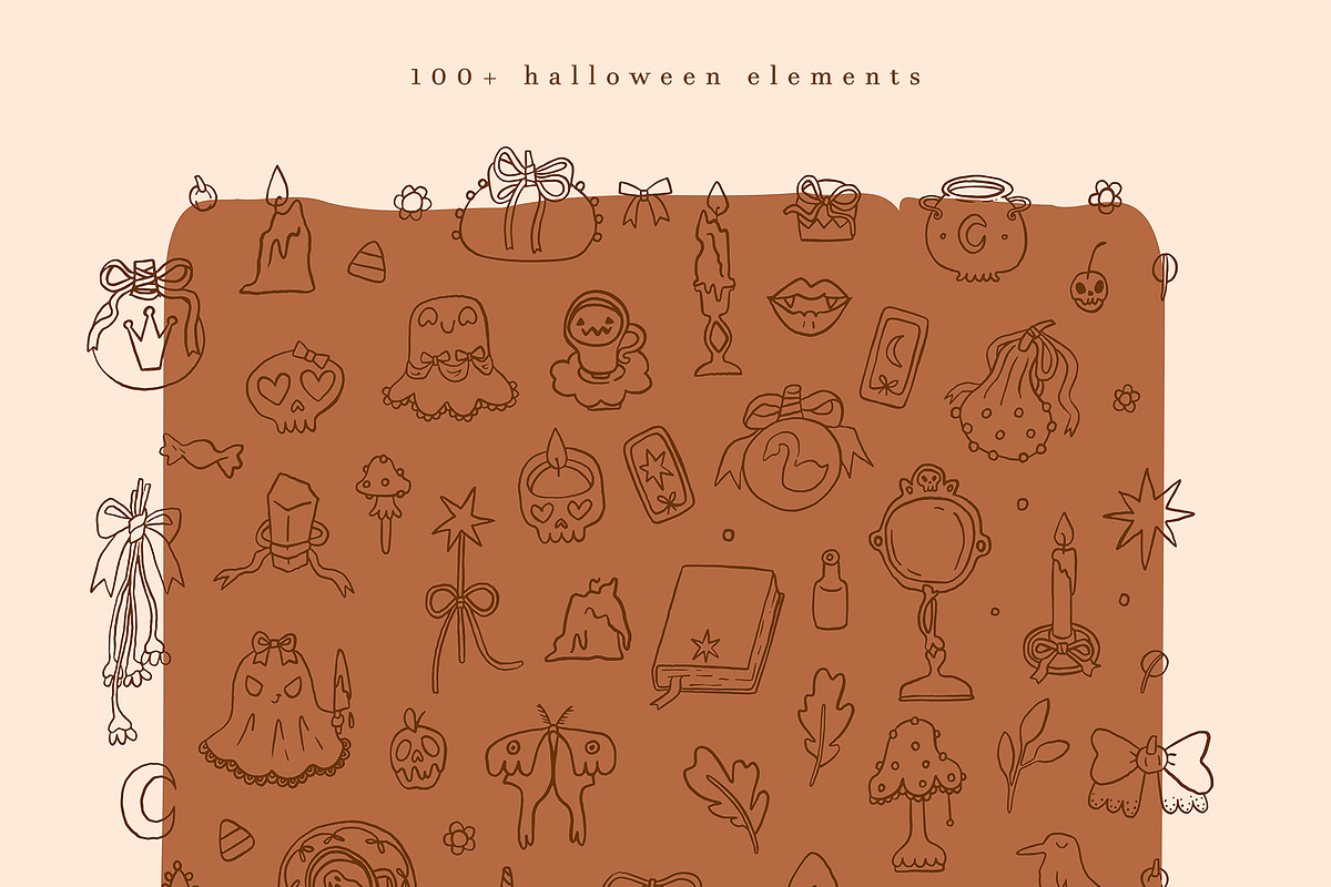 Coquette Halloween clipart elements, an Object Graphic by Cute Atelier (Photo 2 of 10)