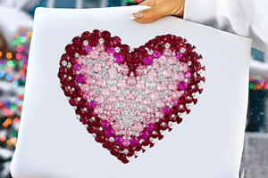 Diamond Glitter Valentine Heart Png, an Illustration by DreamCafeArt