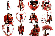Valentines Day Romantic Couple, an Illustration by Designking (Thumbnail 3 of 5)