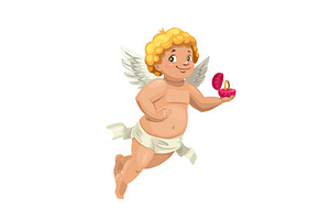 Cupid Angel With Engagement Ring