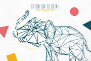 Geometric Animals Designs & Patterns, an Animal Illustration by Pigment Café (Thumbnail 5 of 7)