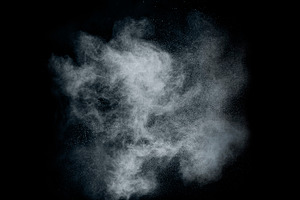 Dust Cloud on Black Background