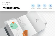 Tri-Fold Vertical Flyer Mockups, an Advertising Mockup by megostudi0 (Thumbnail 5 of 5)