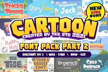 Cartoon Font Bundle V2 - SALE