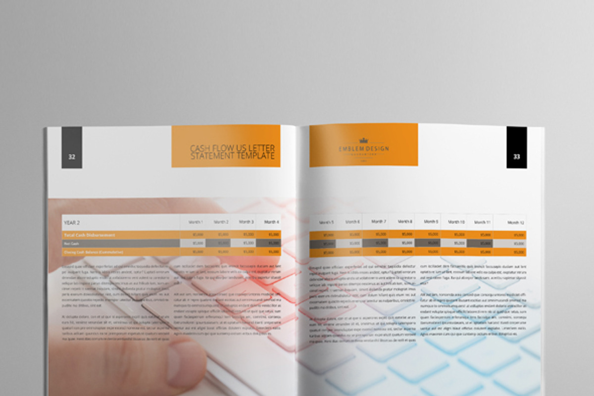Cash Flow Statement US Letter, a Templates & Theme by Keboto