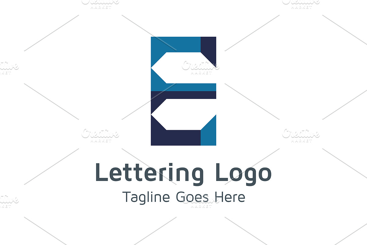 20 Logo Lettering E Template Bundle, a Branding & Logo Template by ...