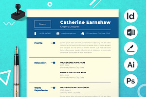 Bold Typography Resume Template, a Resume Template by ResumeInventor