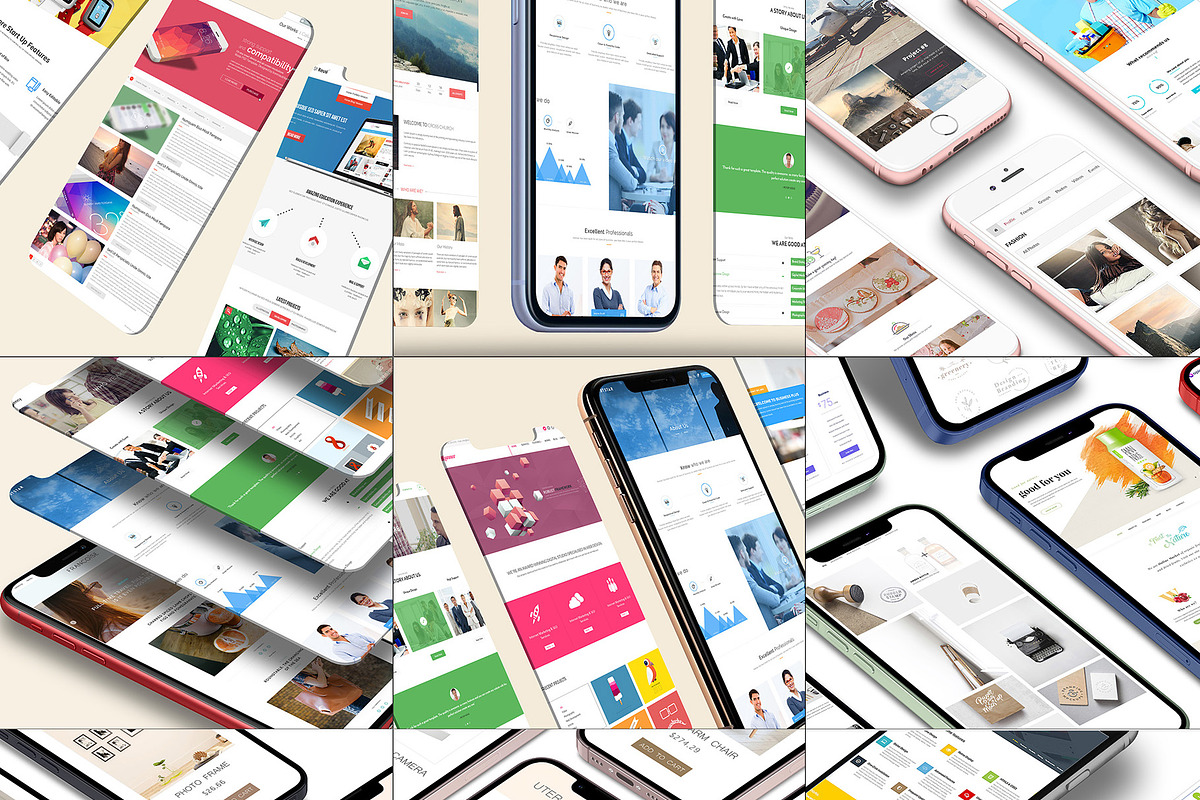ALL 3D iPHONE MOCK-UP BUNDLE VOL-7, an iPhone Mockup by Graphicsworld125 (Photo 2 of 21)