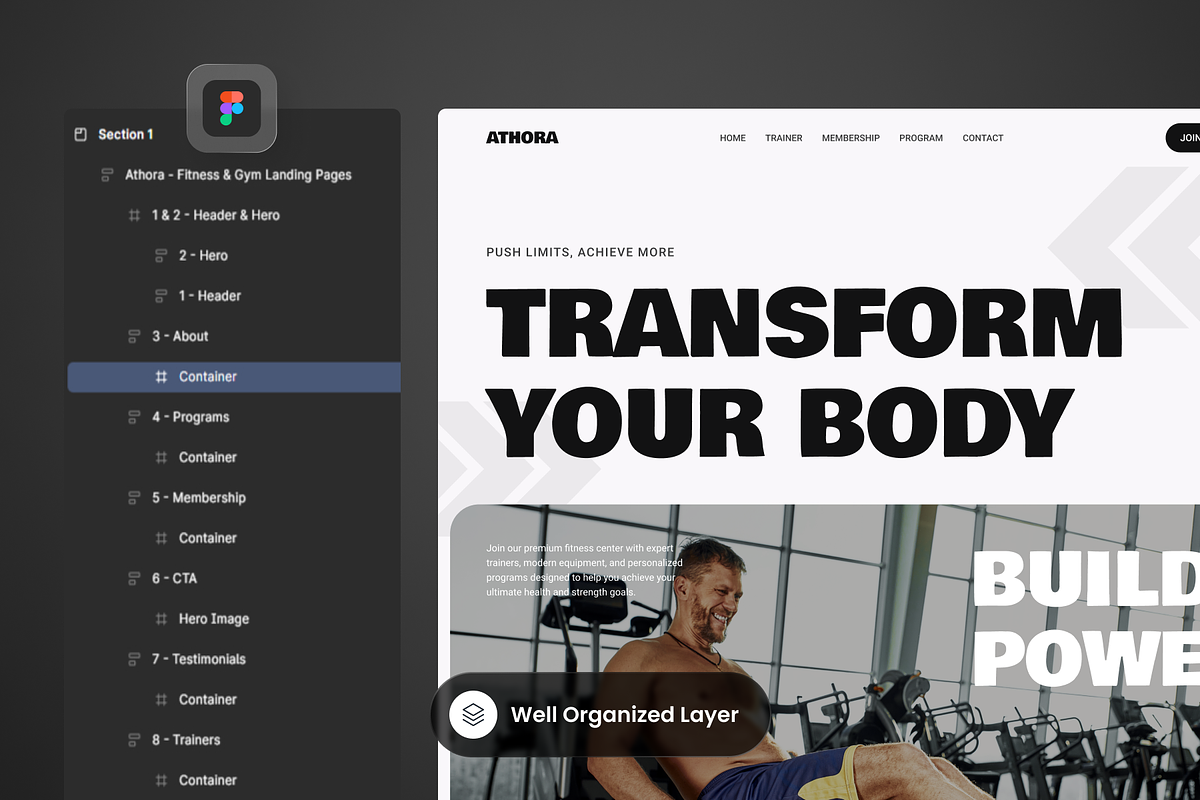 Athora- Fitness & Gym Landing Page preview 2