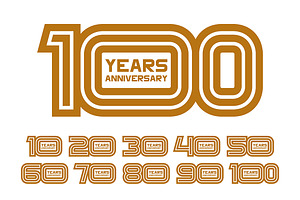 Anniversary numbers collection, an Object Graphic by NataliiaVolyk