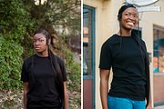 Black T-Shirt Mockup Stock Photos, a Person Photo by Eye for Ebony (Thumbnail 4 of 7)