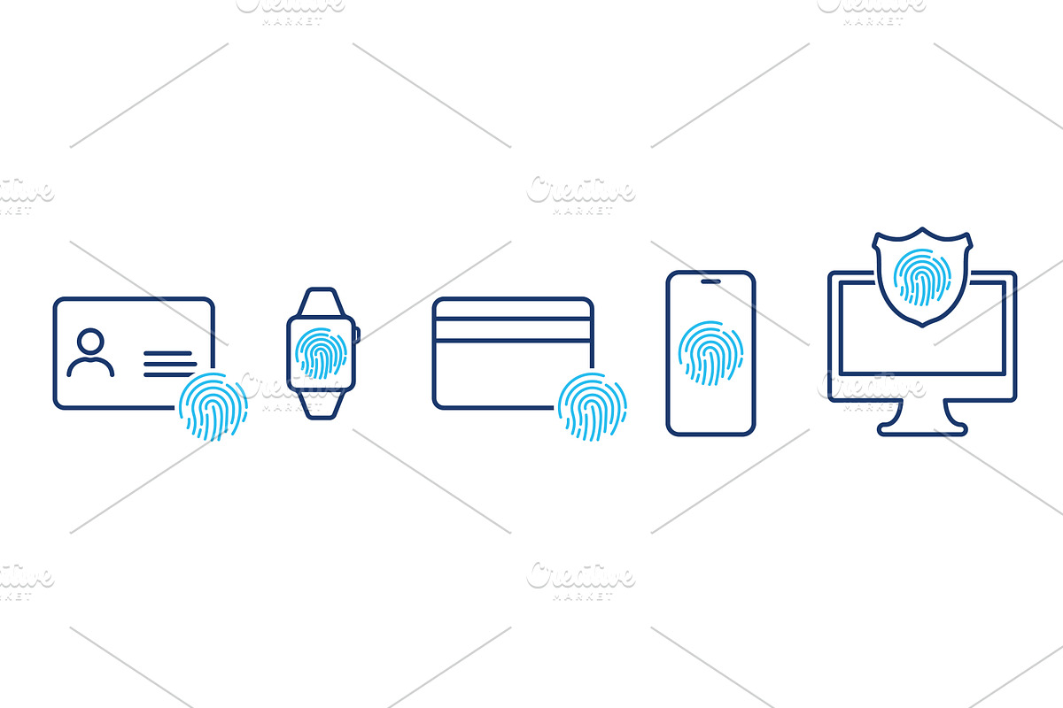 Security personal data and devices, a Technology Illustration by Vector Creator
