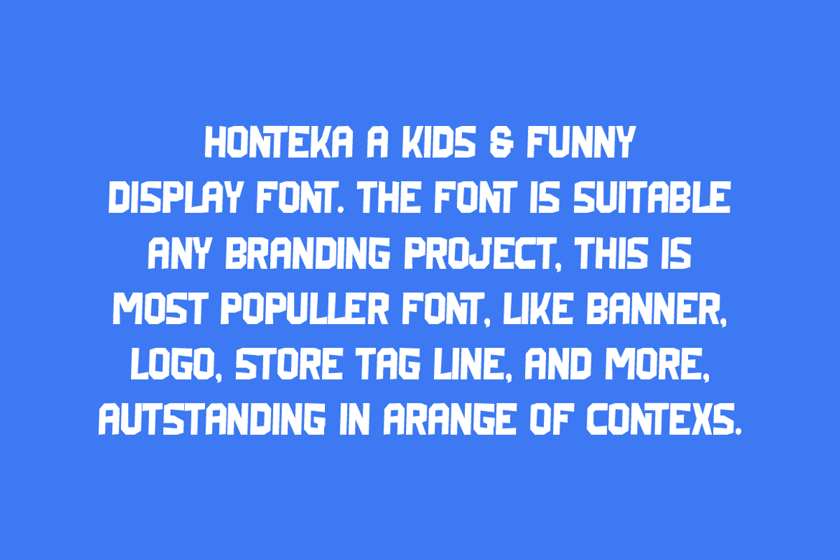 Honteka - Comic Font, a Sans Serif Font by Iqsiart Studio (Photo 2 of 6)