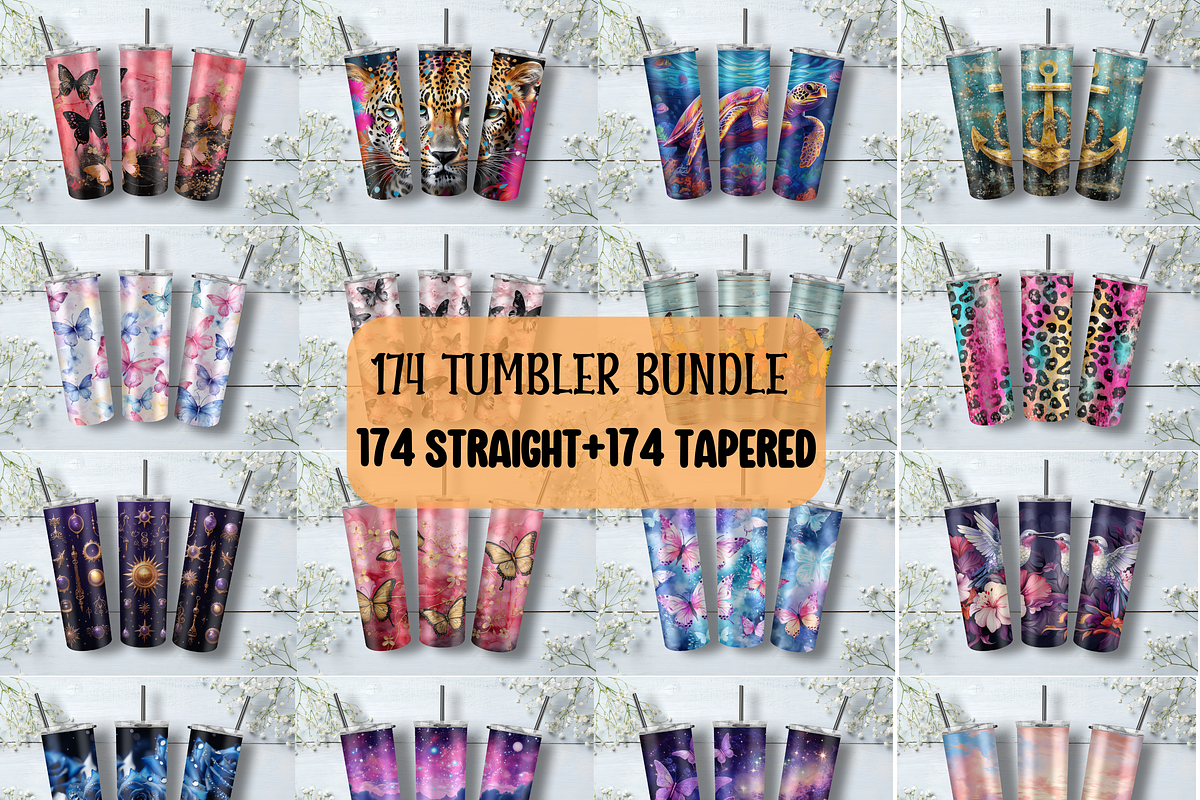 174 Tumbler Wrap Sublimation Bundle, an Object Graphic by LA Design (Photo 3 of 10)