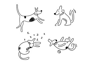 Cute Doodle Dogs Big Collection