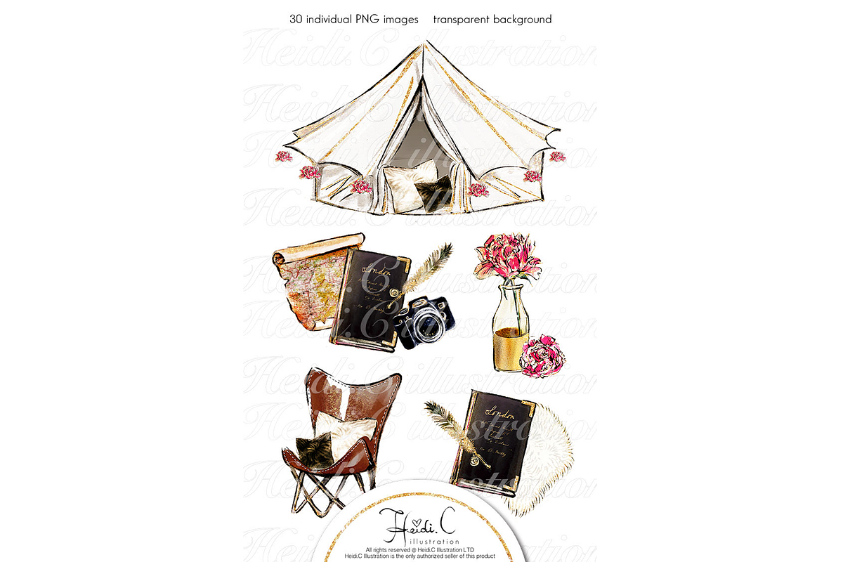 Let's Go Glamping, an Illustration by HeidiCIllustration (Photo 4 of 4)