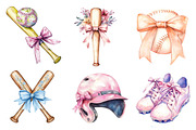 Baseball & Softball Coquette Bow, an Illustration by CreationArt (Thumbnail 3 of 5)