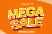 Mega sale 3d text effect for promo, a Layer Style Add-On by AP Market (Thumbnail 1 of 2)