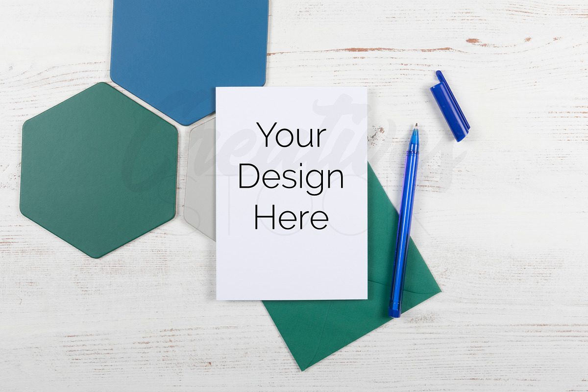 A6 Blue Greeting Card Bundle, a Print Template by Creatives STOCK (Photo 7 of 7)