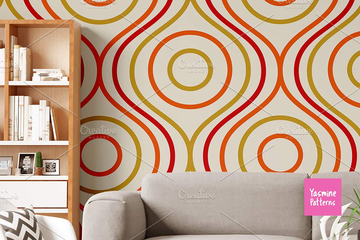 Mid Century Circles 10 Patterns, a Pattern Graphic by Yasmine Patterns (Photo 5 of 7)