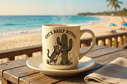 Cat's daily ritual illustration, an Animal Illustration by Vectorlina (Thumbnail 4 of 4)