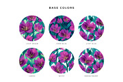 Violet Jade Garden Pattern, a Pattern Graphic by Velliniki (Thumbnail 9 of 12)