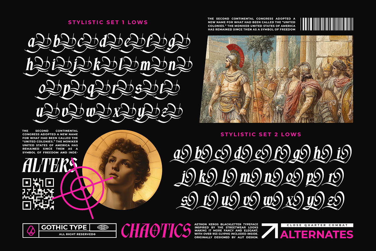 Aethon Keros Typeface, a Blackletter Font by alit design (Photo 9 of 20)