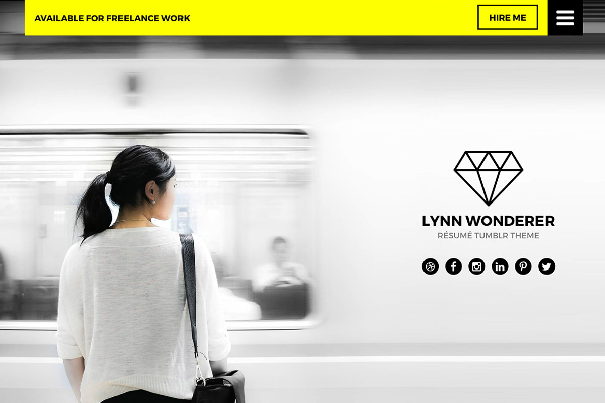 Résumé Tumblr Theme, a Websites & App Template by Themelantic (Photo 1 of 5)