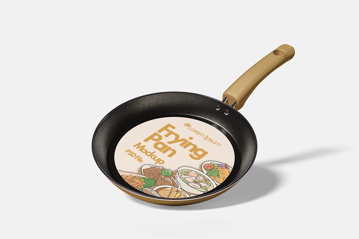 Frying Pan Mockup, a Product Mockup by Indah (Photo 2 of 6)