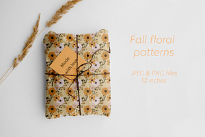 Fall Floral Patterns Seamless