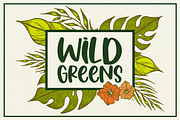 Wild Greens Font, a Handwritten Font by Amber Nest Design (Thumbnail 1 of 7)