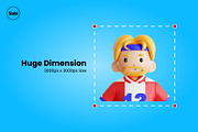 Football Player Avatar 3D Icon Set, a Characters & Person 3D Model by SLAB! Design (Thumbnail 2 of 4)