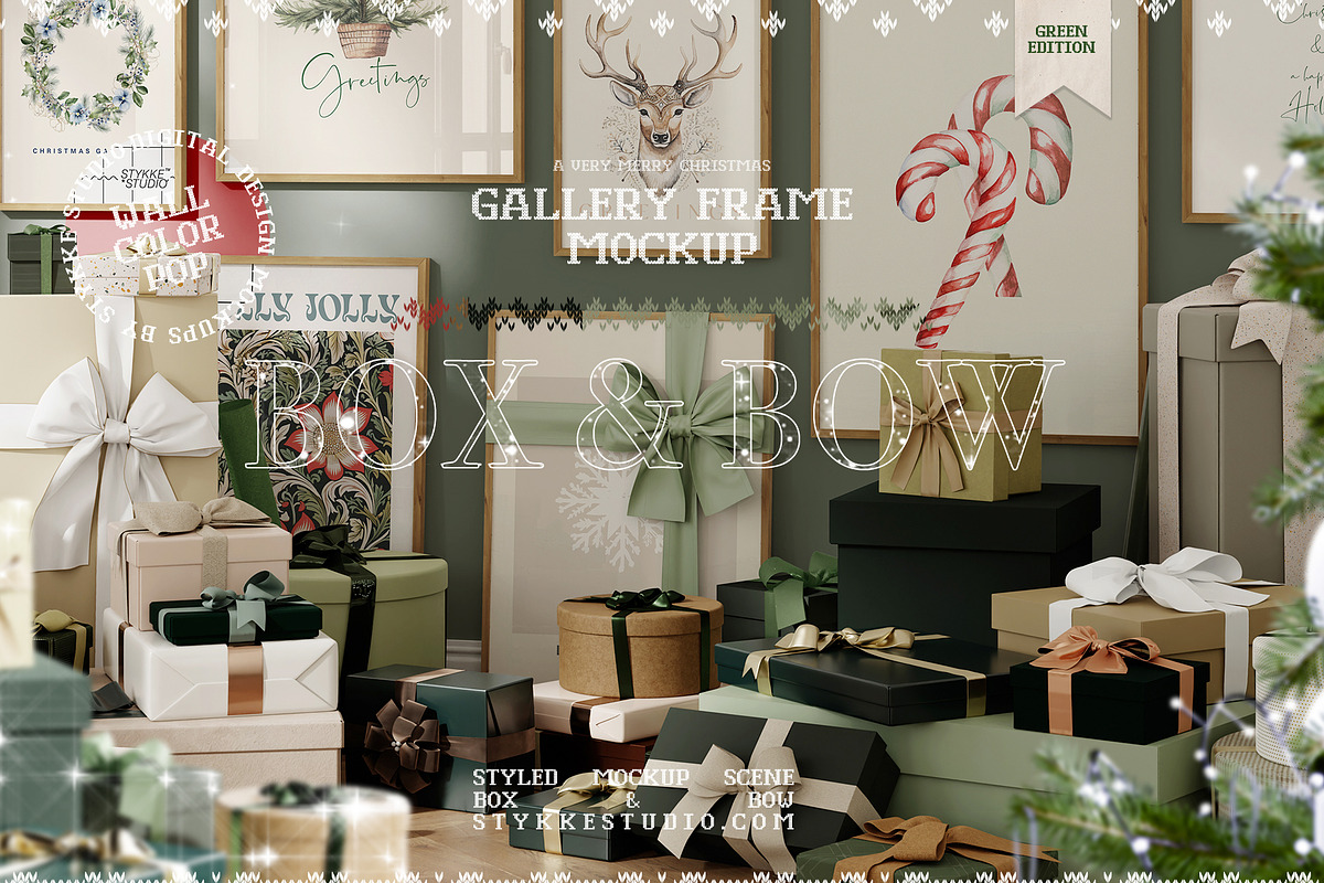 Christmas Mockup Frame Gallery, a Household Mockup by Stykke Studio (Photo 8 of 8)