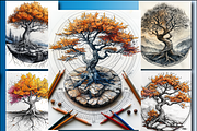 Tree Mandala Coloring Book for Adult, an Animal Illustration by Design Home (Thumbnail 2 of 7)