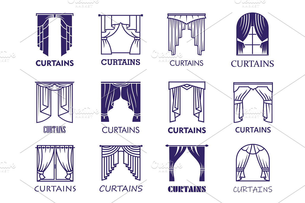 Theater stage curtains, an Object Illustration by Vector Tradition