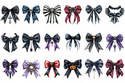 Gothic Halloween Bows Clipart Set, an Illustration by Craft Nest (Thumbnail 2 of 4)