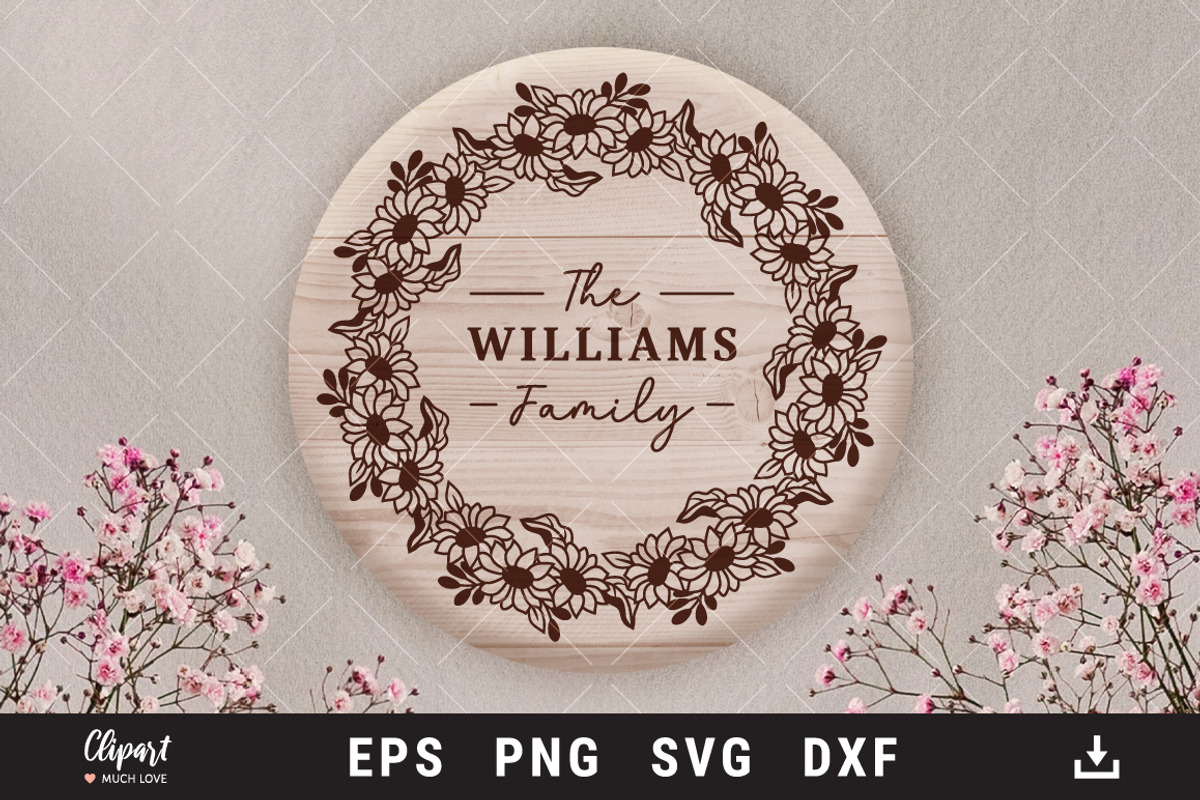 Sunflower wreath border & corner SVG, an Object Graphic by ClipartMuchLove (Photo 3 of 8)