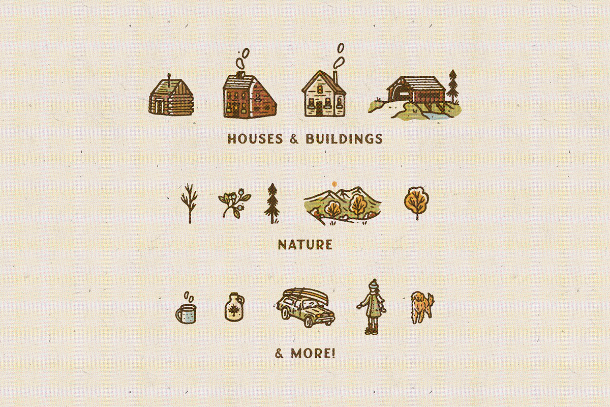 COZY NEW ENGLAND Illustration Pack, an Object Illustration by Abby Leighton Studio (Photo 2 of 2)