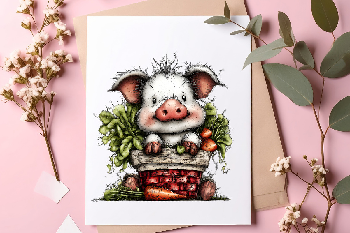 Spring Peeking Animals Clipart, an Illustration by SinaCreation (Photo 4 of 9)