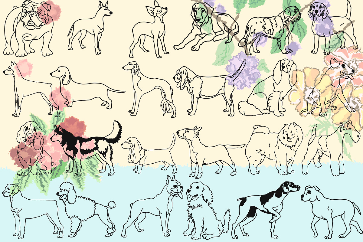 Dog Digital Stamps, a Graphic by Favorites_Art (Photo 6 of 15)