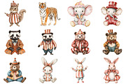 Watercolor Vintage Circus Party Anim, an Illustration by CitraGraphics (Thumbnail 3 of 5)